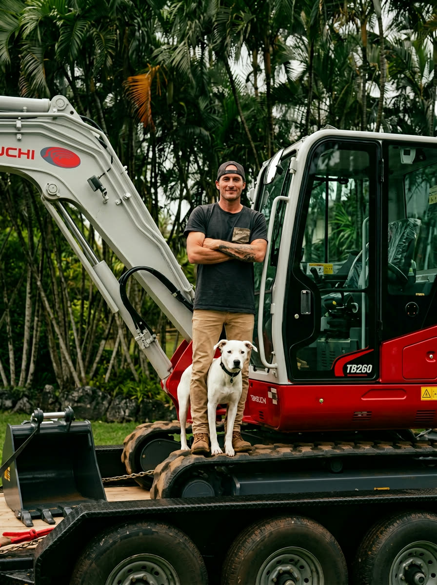 Kauaʻi Excavation crew at jobsite
